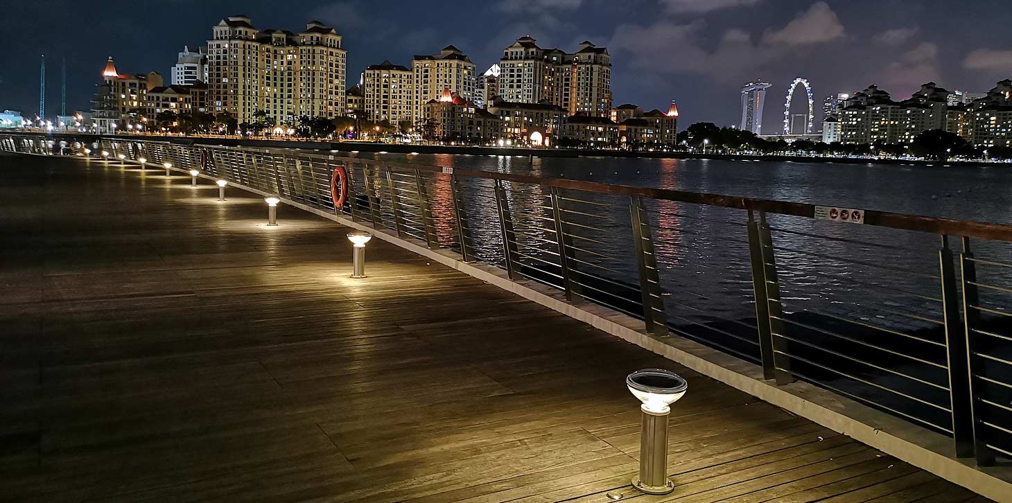 Solar Bollards on a dock