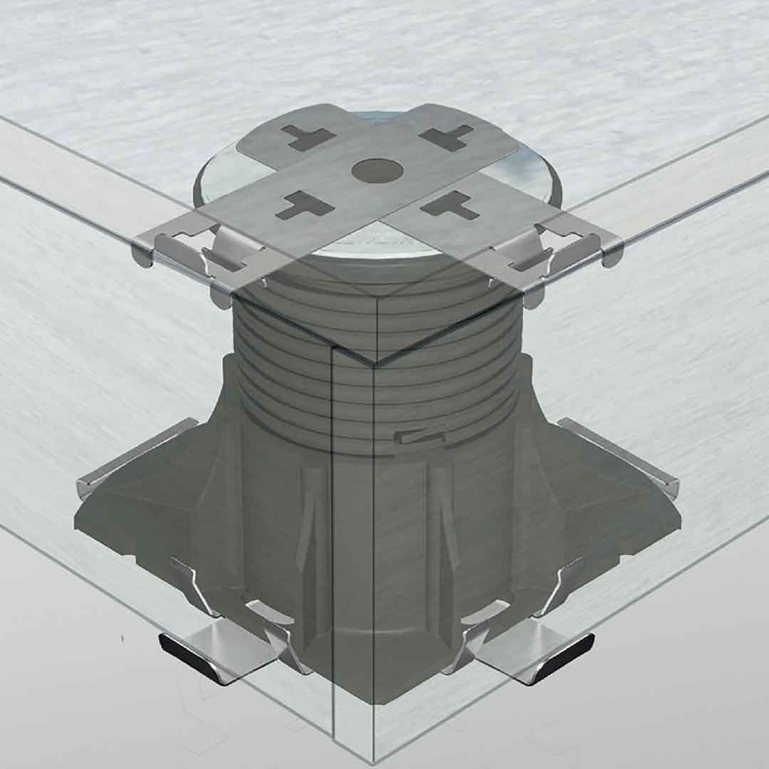 vertical closure clips for pedestal paver system