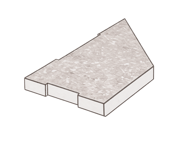 porcelain pool drain cover corner piece