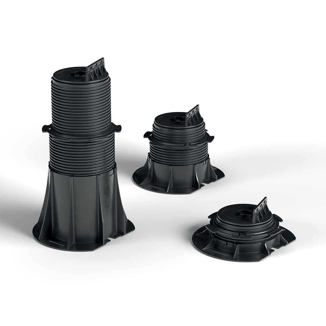 three premier pedestals with wood joist heads